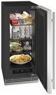 U-Line® Home Collection 15" 2.8 Cu. Ft. Stainless Steel Refrigerator with Solid Door-1