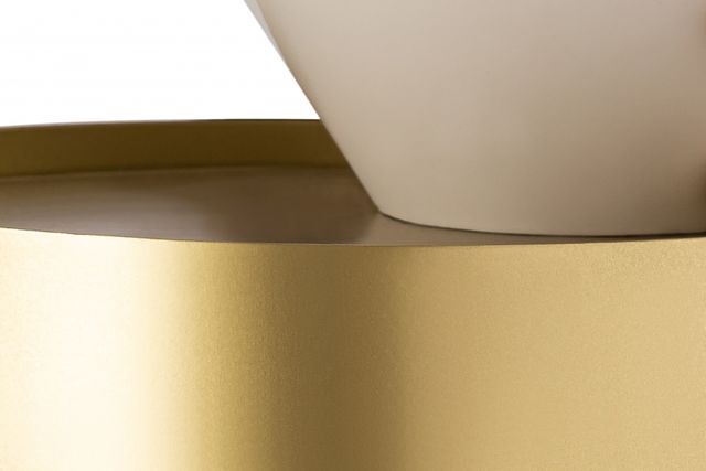 Meridian Furniture Damon White/Brass End Table-3