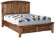 Archbold Furniture Carson Maple Bark Queen Arched Panel Bed with Storage Footboard-1