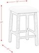 Elements International Stone 4-Piece Smokey Dark Ash Occasional Bar Table Set-4