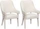 Bassett Mirror Lena 2-Piece Washed White Oak Dining Chair-0