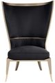 Caracole® Pop Your Collar Caracole Upholstery Black/Golden Shimmer Chair-1