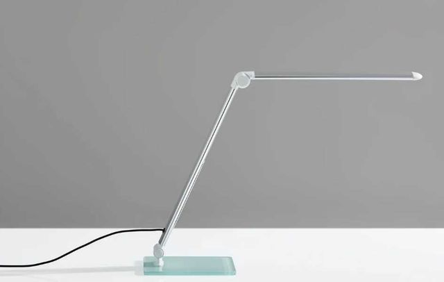Adesso® Douglas Matte Silver LED Desk Lamp-1