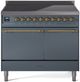Ilve® Nostalgie II Series 40" Blue Grey Pro Style Induction Range-0