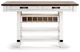Signature Design by Ashley® Valebeck Brown Counter Height Dining Table with White Pedestal -1