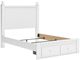 Signature Design by Ashley® Mollviney White Youth Full Storage Panel Bed-0