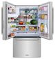 ZLINE Autograph Edition 36" 28.9 Cu. Ft. Stainless Steel Standard-Depth French Door Fingerprint-Resistant Refrigerator with External Water Dispenser and Dual Ice Maker in Polished Nickel Helix Handles-5