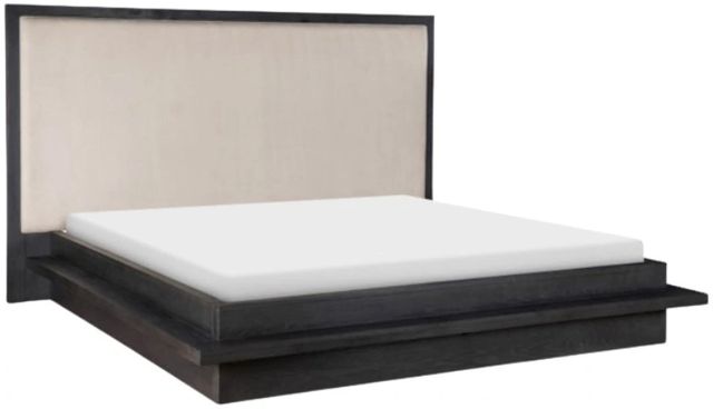 Legacy Classic Westwood Charred Oak Brown Upholstered Queen Bed-0