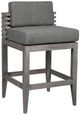 Armen Living Vienna 2-Piece Light Gray Wooden/Fabric Outdoor Counter Stool Set-0