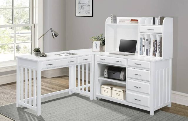 Homelegance® Blanche 4-Piece White Office Desk Set-1