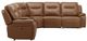 Liberty Furniture Callihan 6-Piece York Butternut Leather Power Reclining Curved Sectional-3