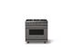 Viking® 5 Series 36" Damascus Gray Pro Style Gas (LP) Range with Polished Chrome Trim-0