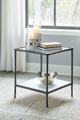 Signature Design by Ashley® Ryandale Glass Top Accent Table with Antique Black Metal Base-3