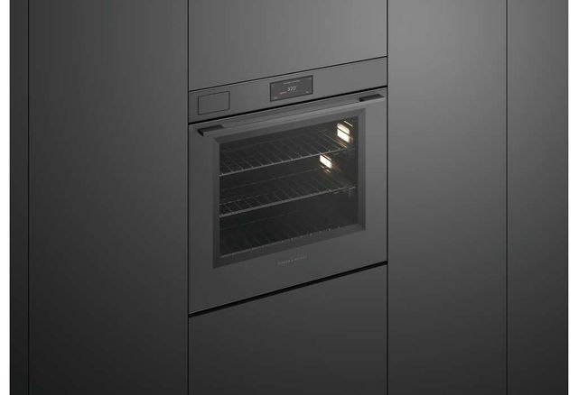 Fisher & Paykel Series 11 Minimalist 30" Grey Glass Steam Assist Wall Oven with Self-Cleaning-4