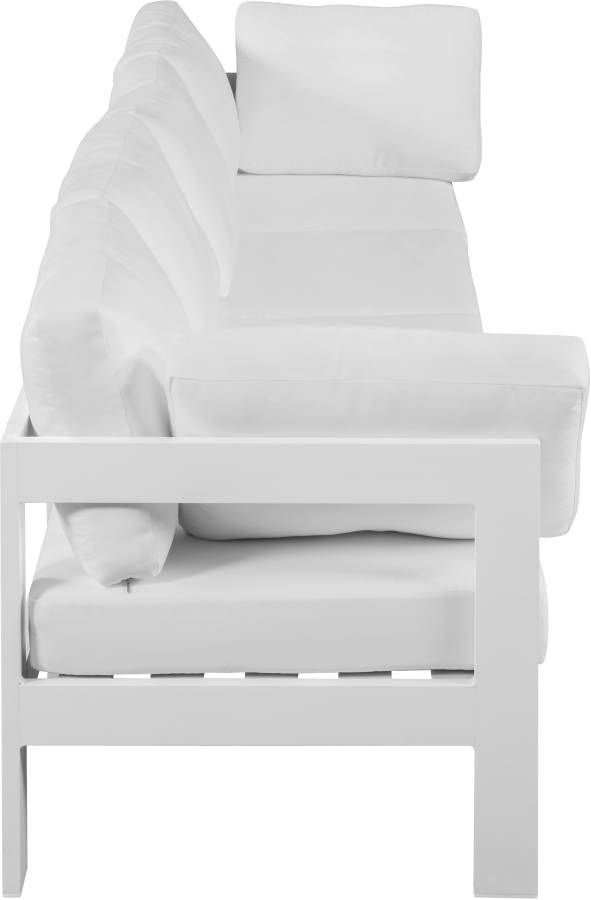 Meridian Furniture Nizuc 4-Piece White Outdoor Patio Modular Sofa-2