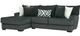 Albany Industries 2-Piece Tweed Gunmetal Left-Arm Facing Sectional-0