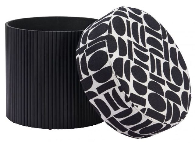 Zuo® Modern Boto Black/White Storage Ottoman-2