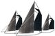 Sagebrook Home Blue/Silver Sailboats Wall Decor-0