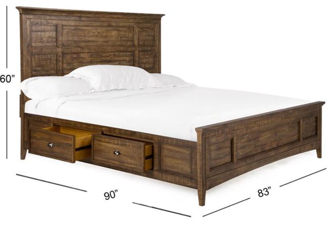 Magnussen Home® Bay Creek Toasted Nutmeg California King Panel Storage Bed-2