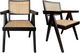 Moe's Home Collection Takashi 2-Piece Dark Brown Arm Chair Set-4