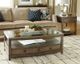 American Drew® Park Studio Glass Top Rectangular Cocktail Table with Brown Base-2