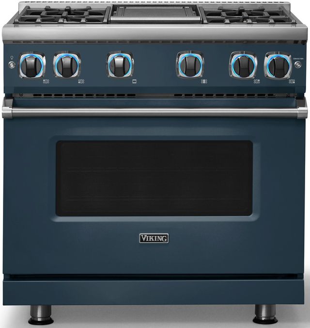 Viking® 7 Series 36" Squall Pro Style Natural Gas Range with Griddle-3