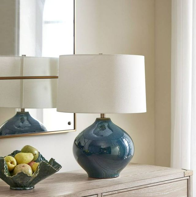 Uttermost® Corrine Deep Blue Table Lamp-4