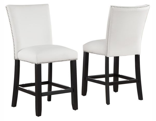 Steve Silver Co. Artemis 2-Piece White Vegan Leather Counter Stool Set-0