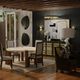 Harp & Finial® Noland Walnut/White Round Dining Table-1