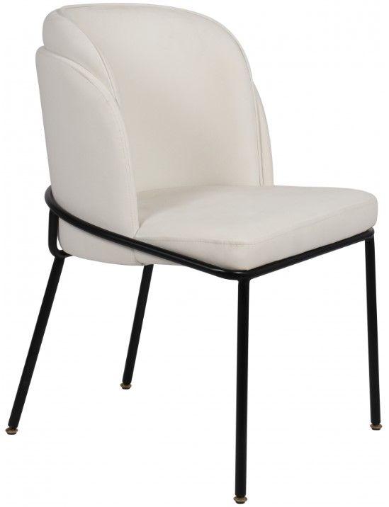 Meridian Furniture Jagger White/Matte Black Vegan Leather Dining Side Chair-1