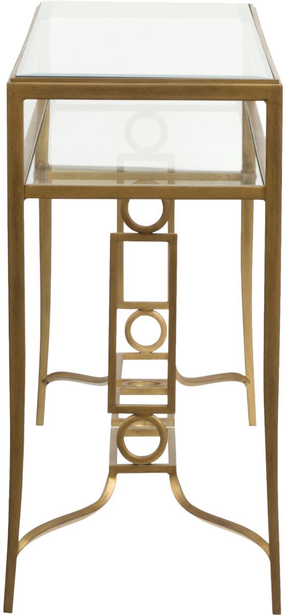 Magnussen Home® Lorena Burnished Brass Rectangular Sofa Table-2