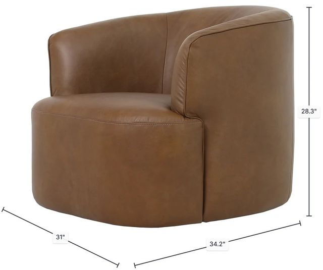 LH Home Chateau Fireside Antique Sienna Swivel Club Chair-2