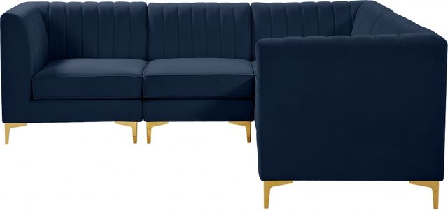 Meridian Furniture Alina Navy Velvet Modular Sectional-3