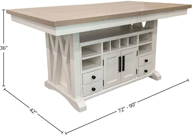 Parker House® Americana Modern Weathered Natural Counter Table with Cotton Base-1