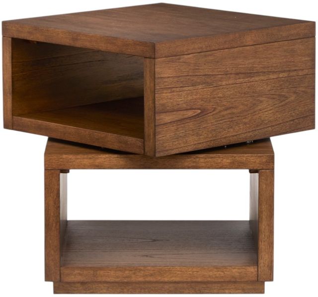 Magnussen Home® Newton Cinnamon Brown Square End Table-4