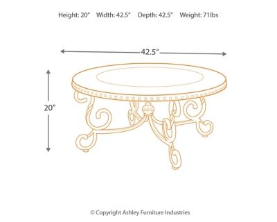 Signature Design by Ashley® Rafferty Dark Brown Round Coffee  Table-4