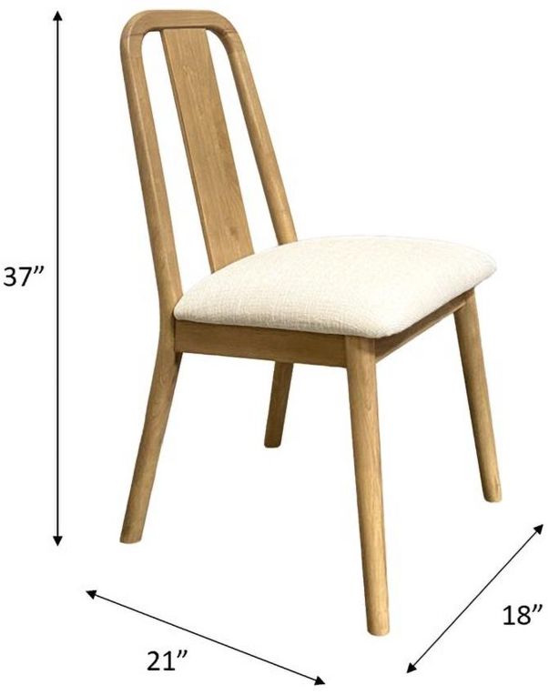 Nest Home Collections Natalie Weathered Timber/White Sand Dining Chair-2