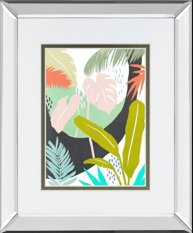 Classy Art Jazzy Jungle II by Annie Warren Mirror Framed Wall Art-0