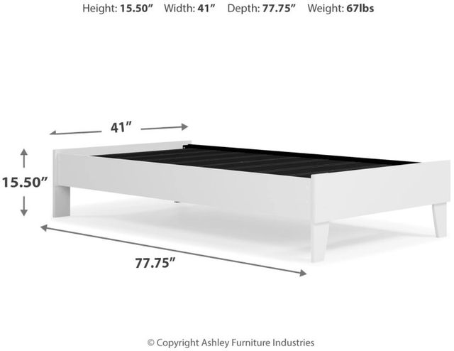 Signature Design by Ashley® Piperton White Youth Twin Platform Bed-2