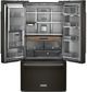KitchenAid® 23.8 Cu. Ft. Black Stainless Steel with PrintShield™ Finish Counter Depth French Door Refrigerator-2