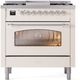 Ilve® Nostalgie II Series 36" Antique White Pro Style Dual Fuel Range-3