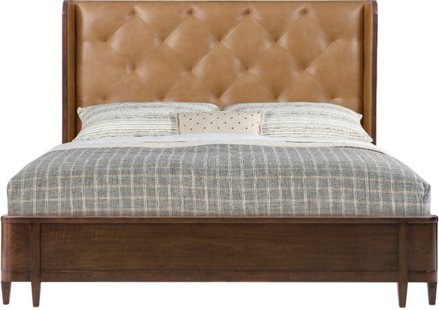 Hooker® Furniture Archives  Classic Walnut/Dark Blond King Panel Bed-2