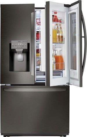 LG 21.9 Cu. Ft. Black Stainless Steel Counter Depth French Door Refrigerator