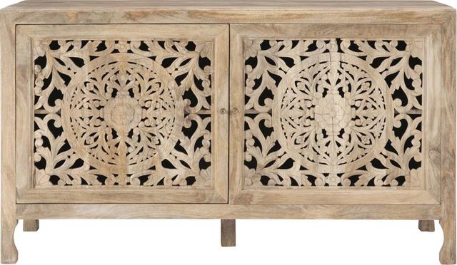 Powell® Heidi Natural Carved Cabinet-2