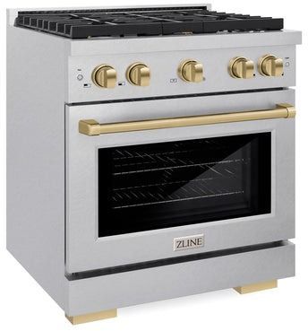 ZLINE Autograph Edition 30" Satin Stainless Steel Pro Style Gas Range-3