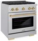ZLINE Autograph Edition 30" Satin Stainless Steel Pro Style Gas Range-3