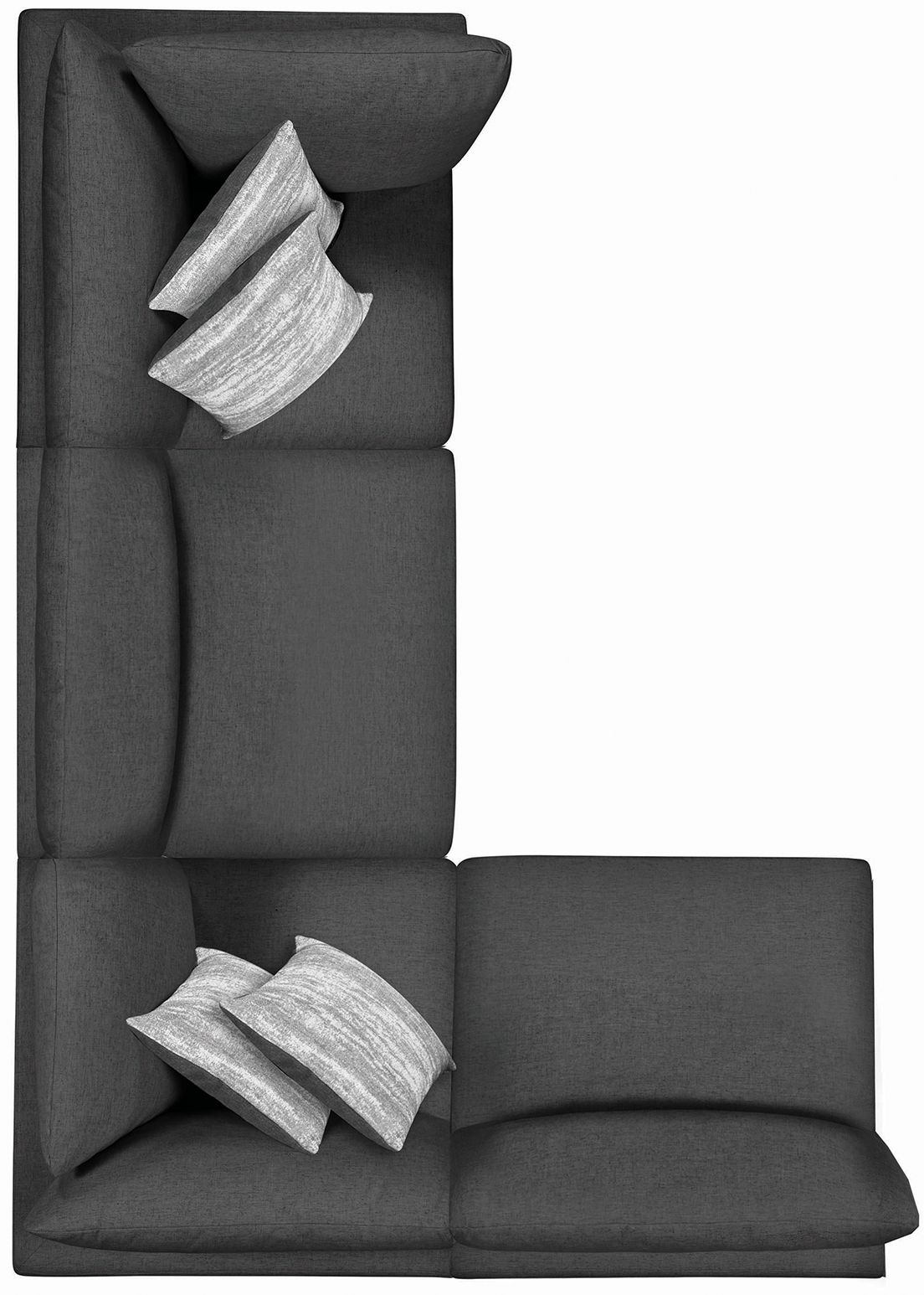 Coaster Elevations Serene Upholstered Charcoal Corner - Thumbnail 5