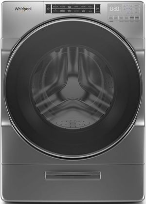 Whirlpool® 4.3 Cu. Ft. Chrome Shadow Front Load Washer Front view of the Whirlpool® 4.3 Cu. Ft. Chrome Shadow Front Load Washer