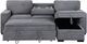 Global Furniture USA U0203 Light Gray Reversible Pull-Out Sofa Bed -1