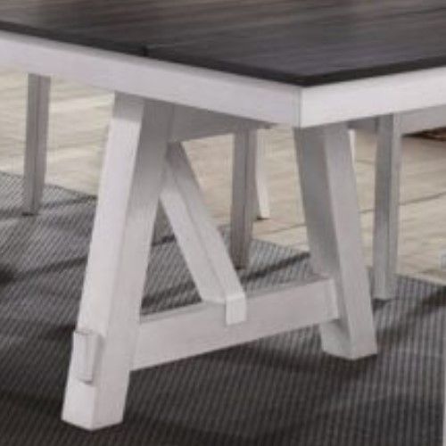 New Classic® Home Furnishings Maisie Dark Brown Top Dining Table with White Base-2